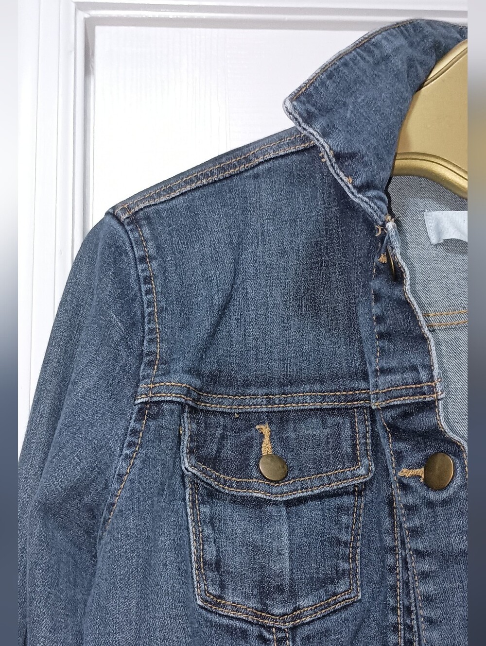 Joe Fresh Dark Blue Denim Jean Jacket Size Large - Picture 4 of 6